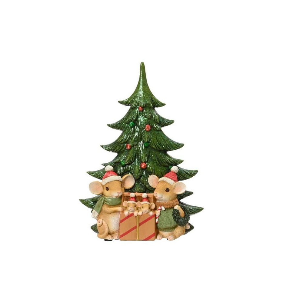 ALBERO CON FAMIGLIA TOPOLINI H.33.5